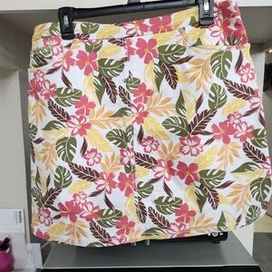 Hearts of Palm Floral Skort- Pink, Yellow, Green